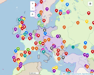 Mapa blanco, Claro: Europa en 1914, zoom 4