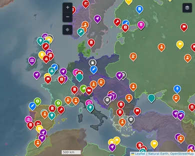 Mapa natural, Oscuro: Europa en 1914, zoom 4
