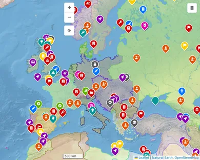 Mapa natural, Claro: Europa en 1914, zoom 4