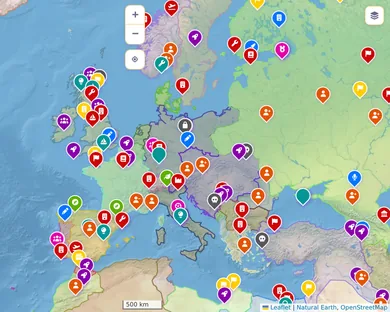 Mapa natural, Vibrante: Europa en 1914, zoom 4