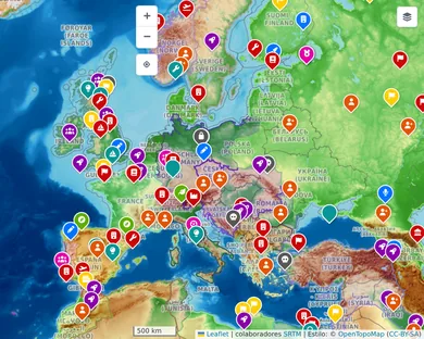 Mapa físico, Claro: Europa en 1914, zoom 4