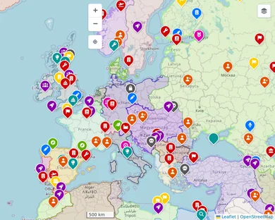 Mapa político, Claro: Europa en 1914, zoom 4