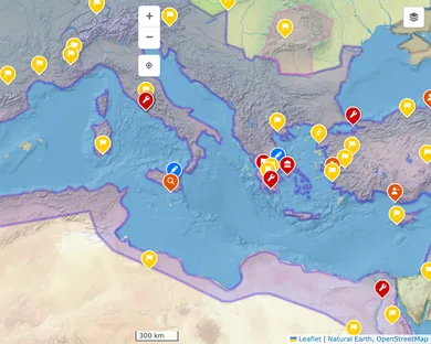 Mapa natural, Claro: El Mediterráneo en el año 117, zoom 5