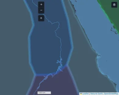 Mapa blanco, Oscuro: El Nilo en el 1250 a. C., zoom 7