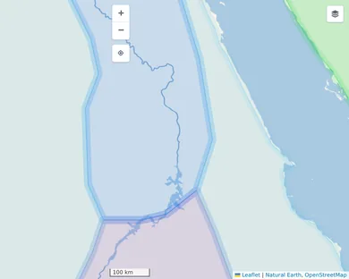 Mapa blanco, Claro: El Nilo en el 1250 a. C., zoom 7